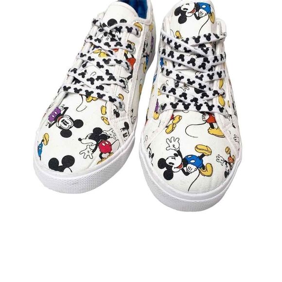 Disney Canvas Shoes for Women - Fantastic 5 - Mickey Mouse White Sneaker Size 9 - Picture 5 of 9